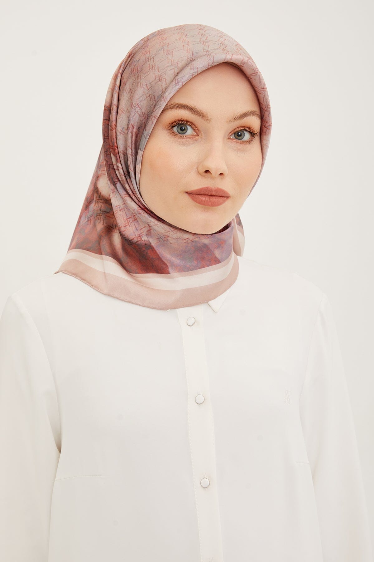 Armine Anggun Floral Silk Scarf #26 Silk Hijabs,Armine Armine 