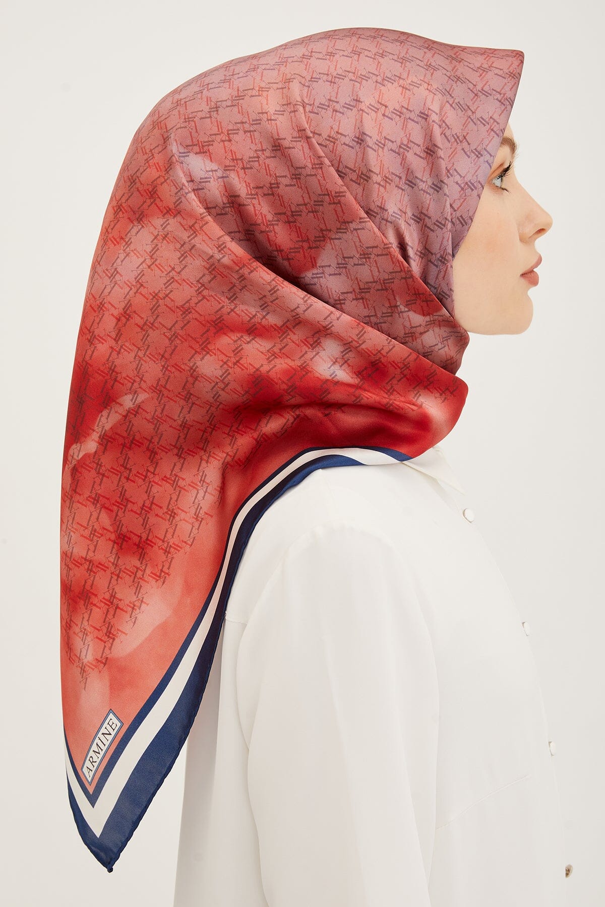 Armine Anggun Floral Silk Scarf #35 Silk Hijabs,Armine Armine 