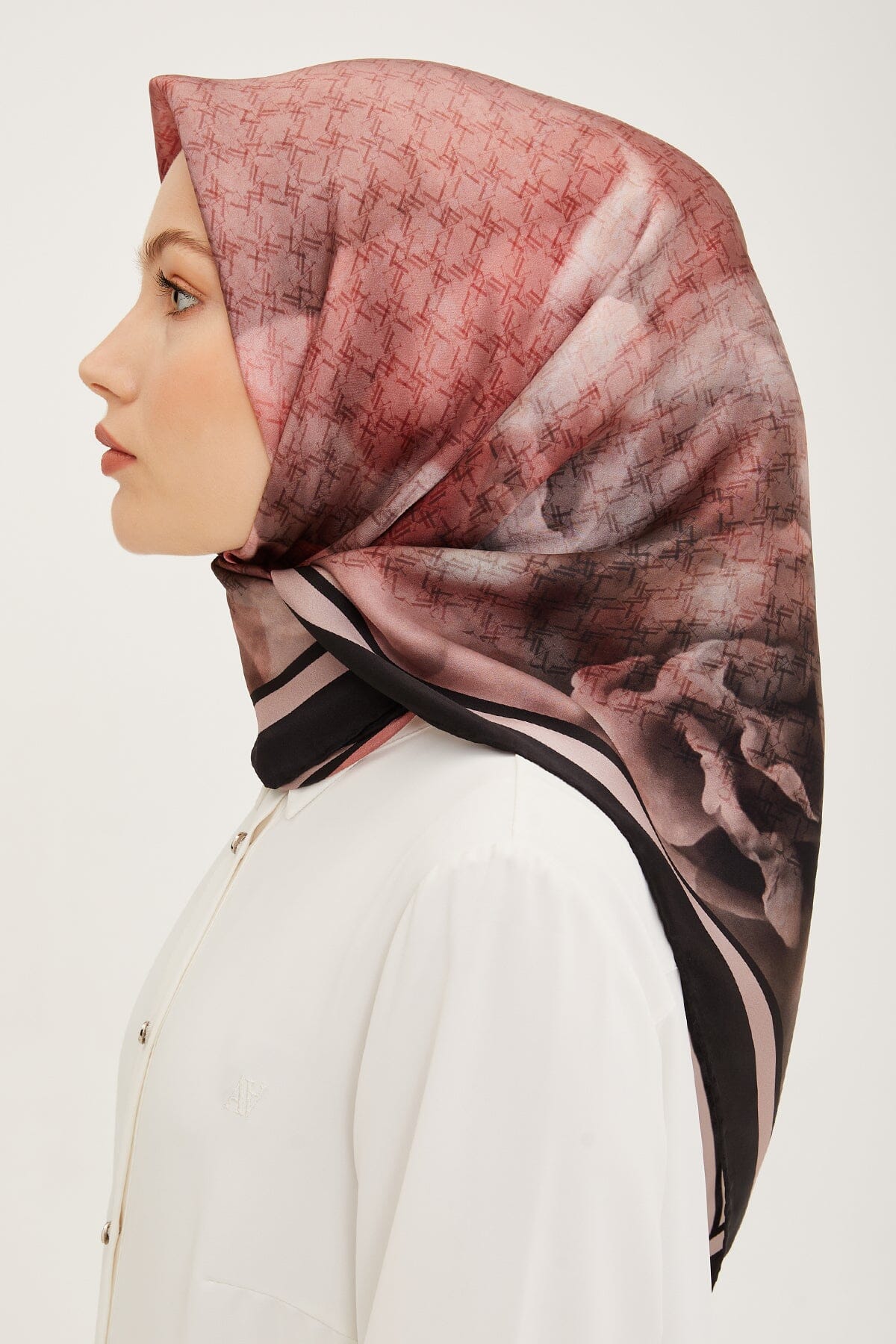 Armine Anggun Floral Silk Scarf #8 Silk Hijabs,Armine Armine 