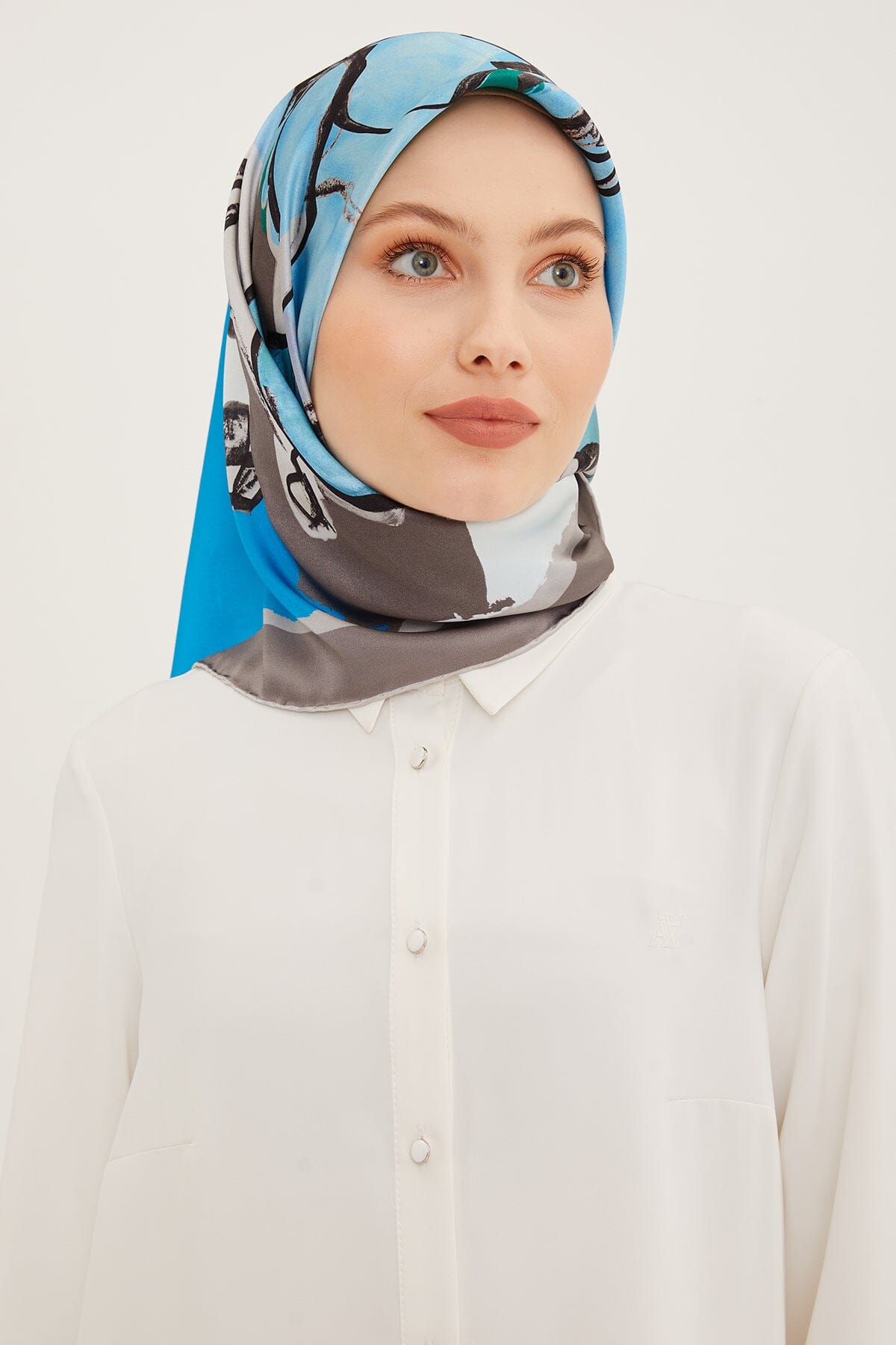 Armine Arty Floral Silk Scarf #21 Silk Hijabs,Armine Armine 