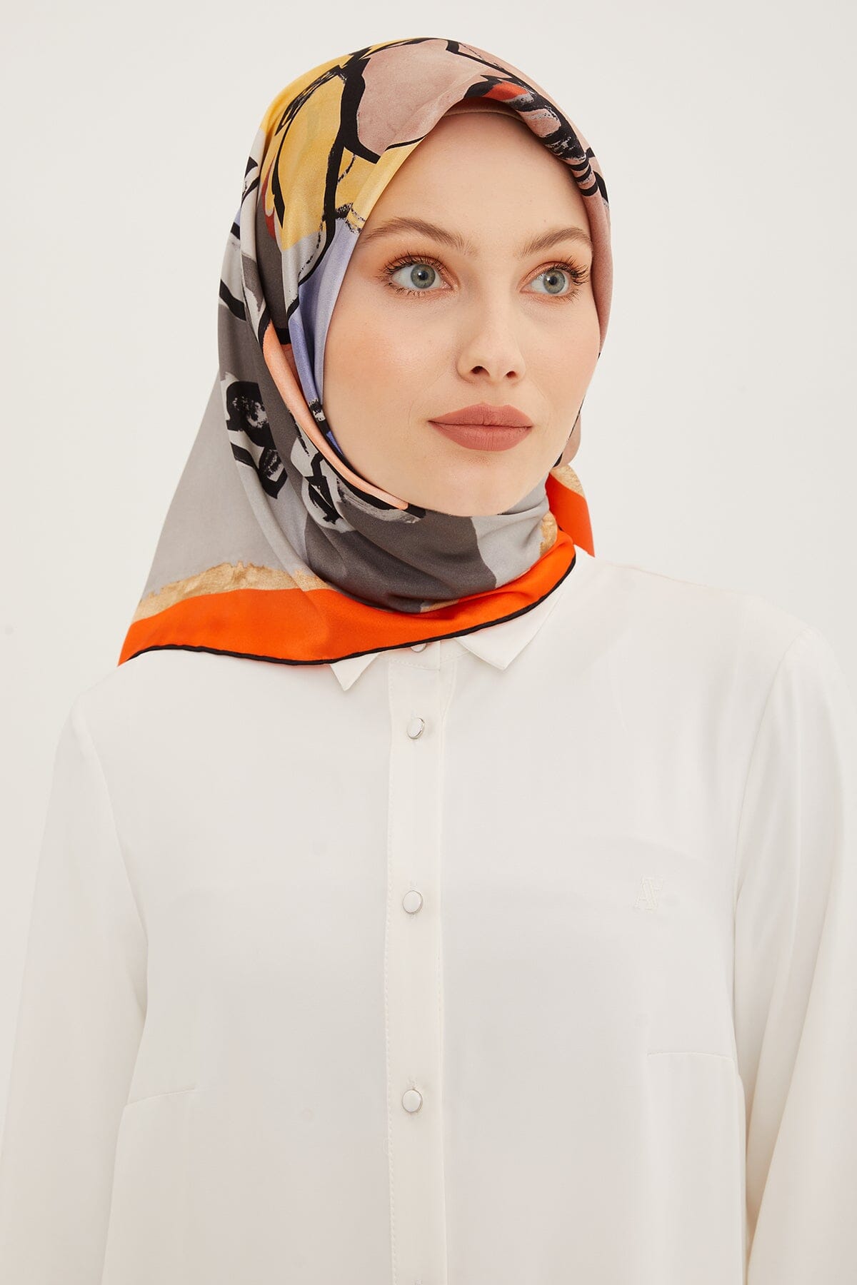 Armine Arty Floral Silk Scarf #36 Silk Hijabs,Armine Armine 