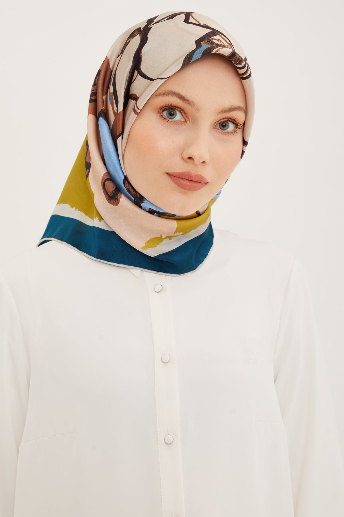 Armine Arty Floral Silk Scarf #51 Silk Hijabs,Armine Armine 