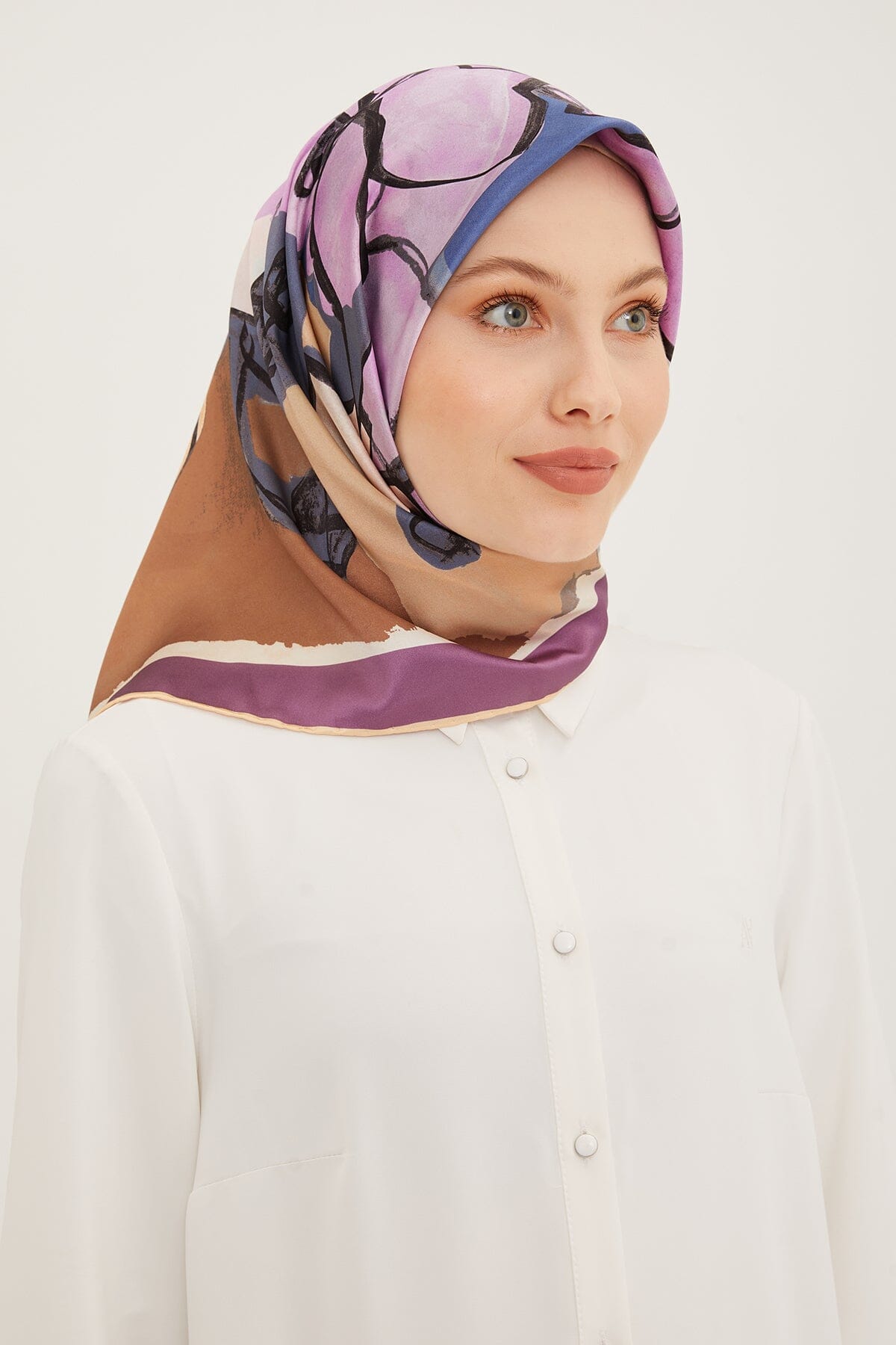 Armine Arty Floral Silk Scarf #6 Silk Hijabs,Armine Armine 