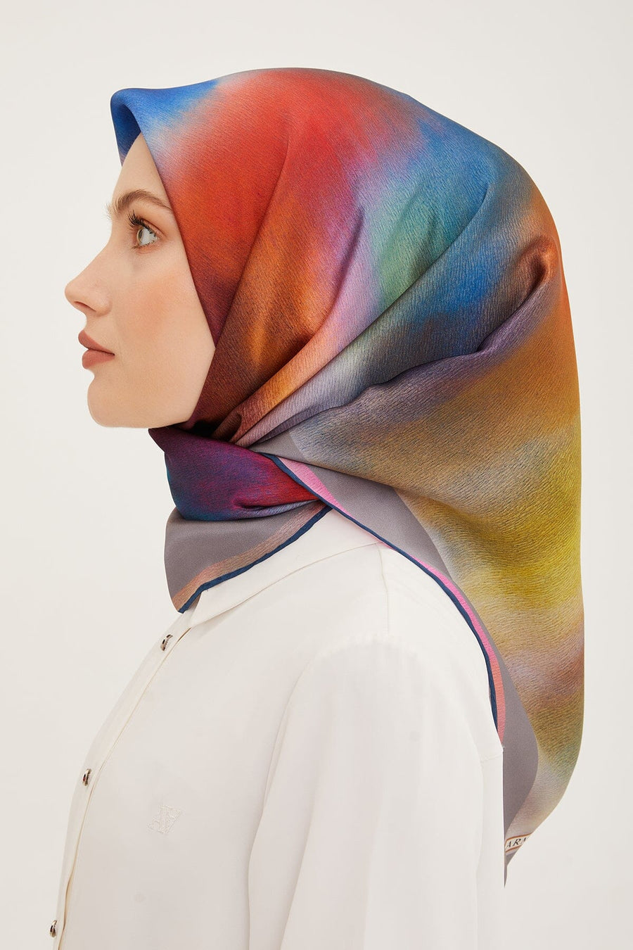 Armine Aurora Square Silk Scarf #3 Silk Hijabs,Armine Armine 