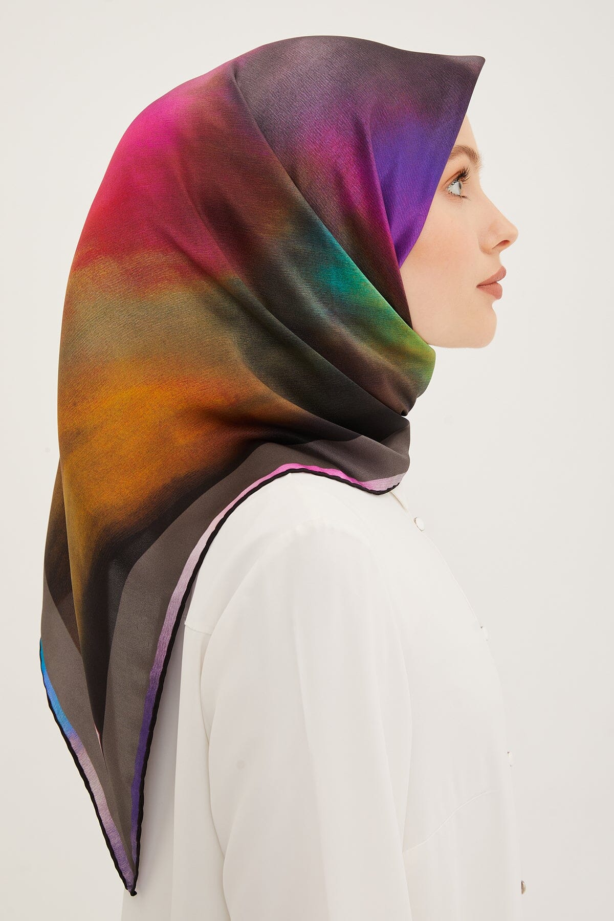 Armine Aurora Square Silk Scarf #4 Silk Hijabs,Armine Armine 