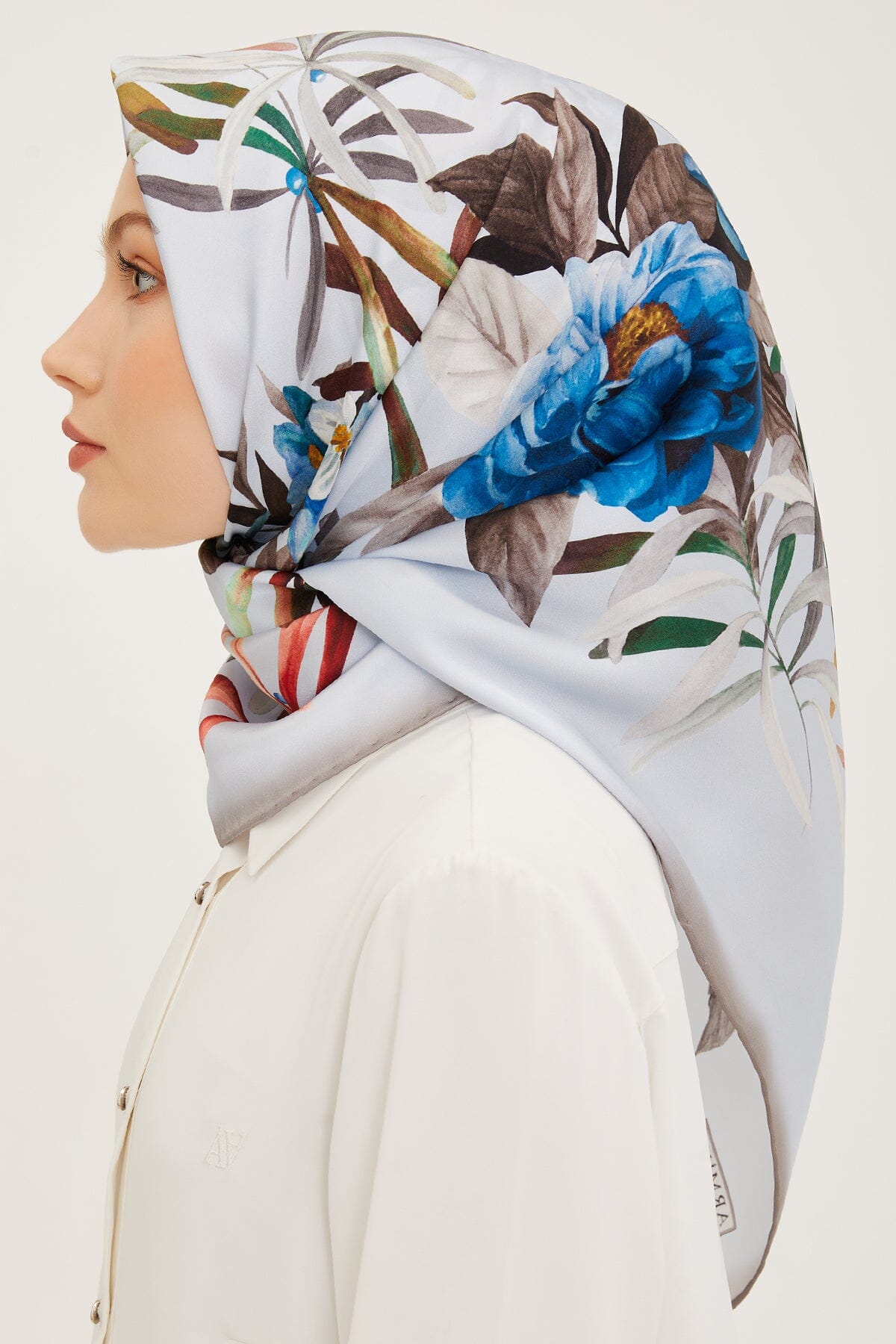 Armine Ayu Floral Silk Scarf #2 Silk Hijabs,Armine Armine 