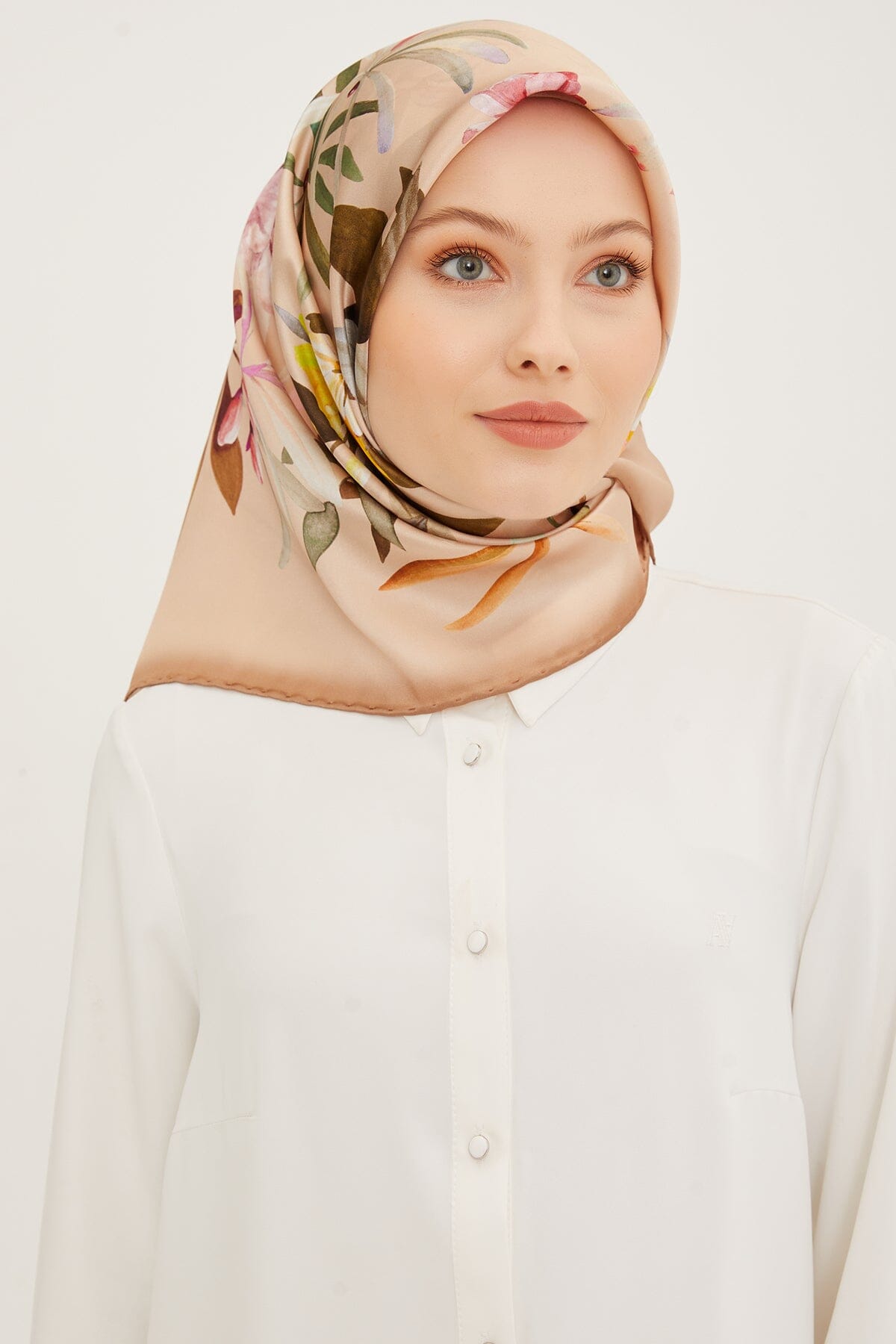 Armine Ayu Floral Silk Scarf #32 Silk Hijabs,Armine Armine 