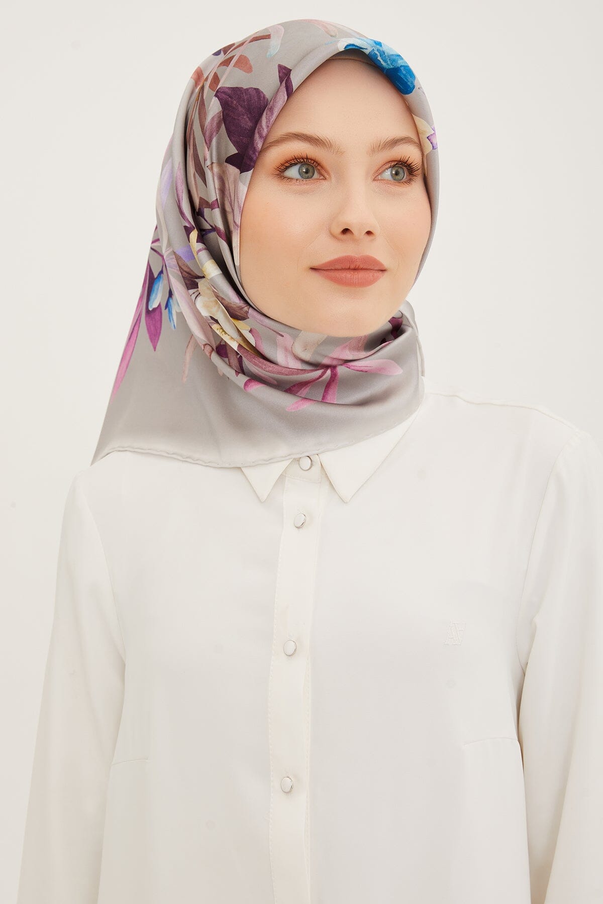 Armine Ayu Floral Silk Scarf #35 Silk Hijabs,Armine Armine 
