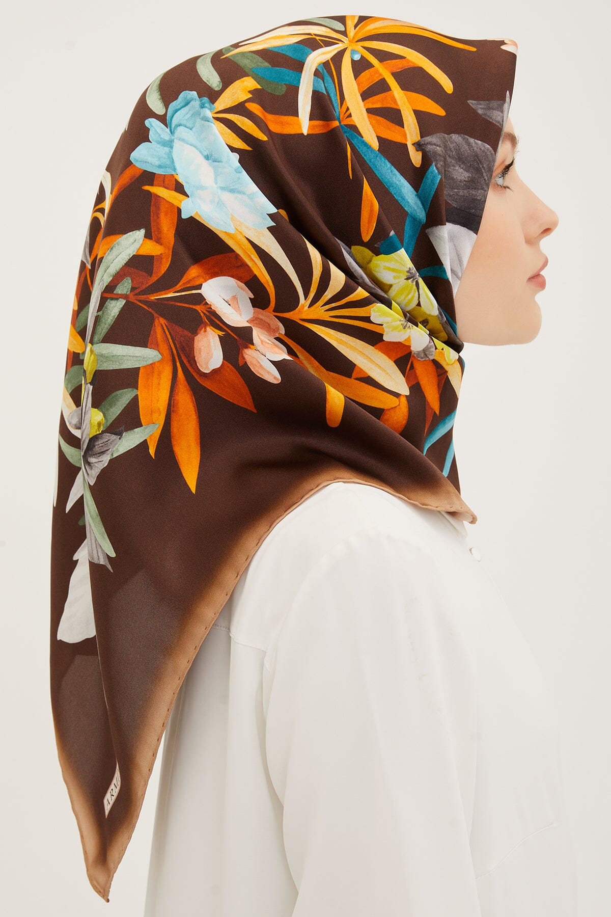 Armine Ayu Floral Silk Scarf #51 Silk Hijabs,Armine Armine 
