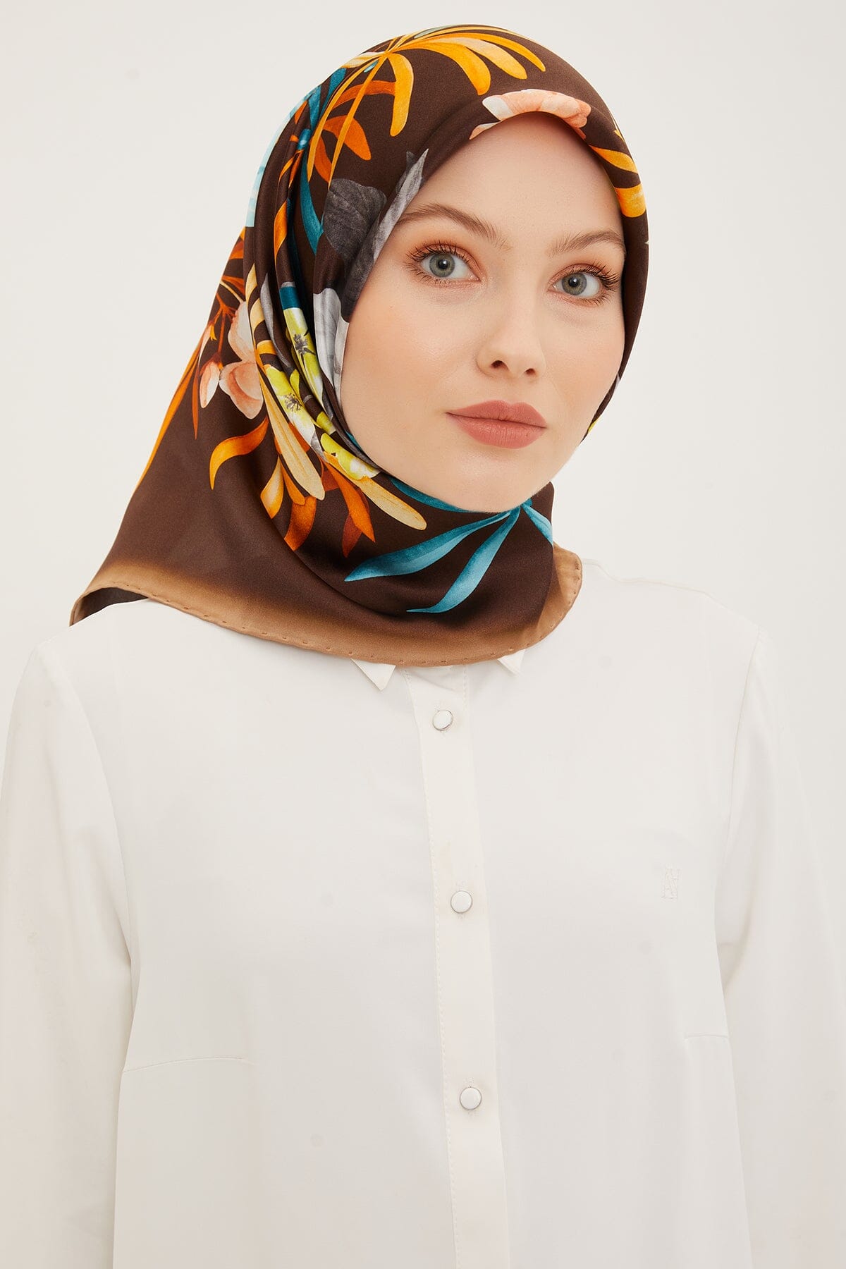 Armine Ayu Floral Silk Scarf #51 Silk Hijabs,Armine Armine 