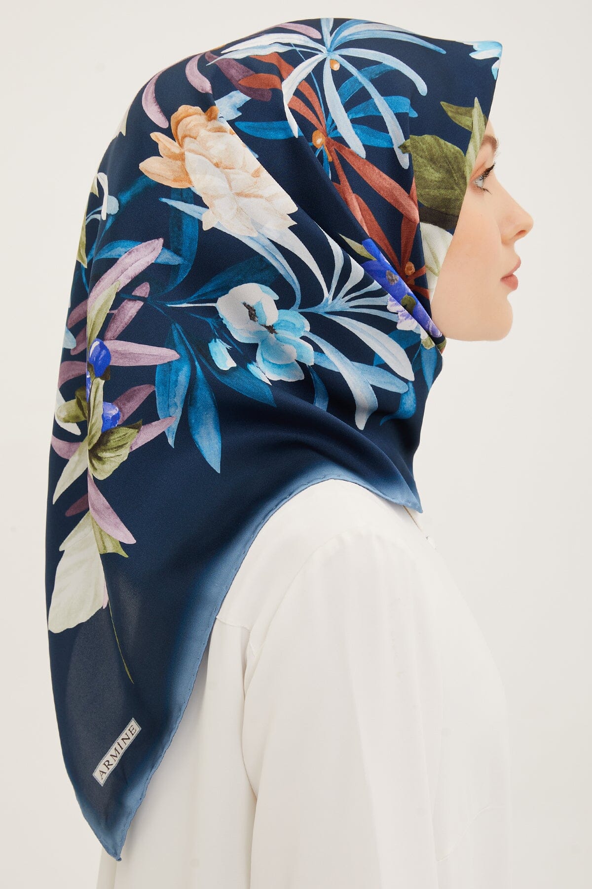 Armine Ayu Floral Silk Scarf #53 Silk Hijabs,Armine Armine 