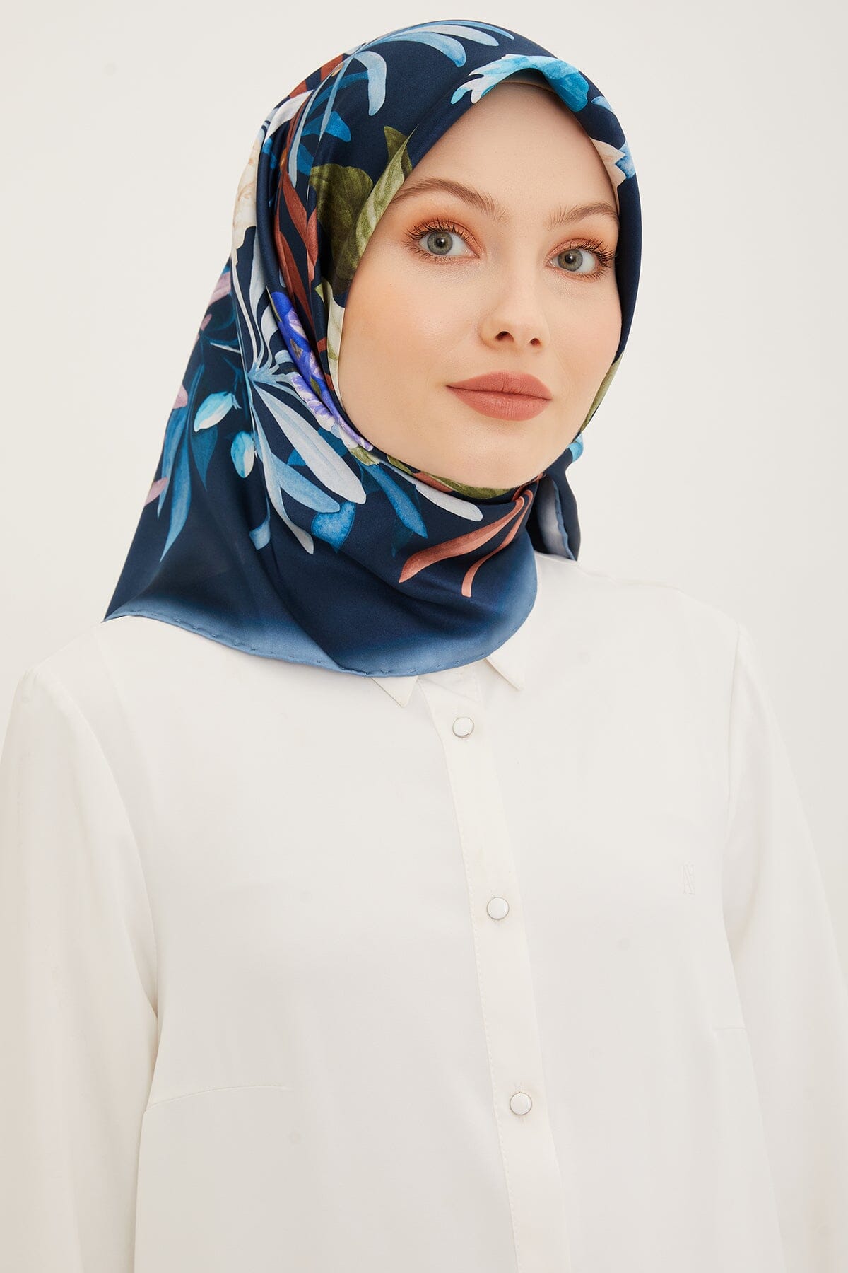 Armine Ayu Floral Silk Scarf #53 Silk Hijabs,Armine Armine 