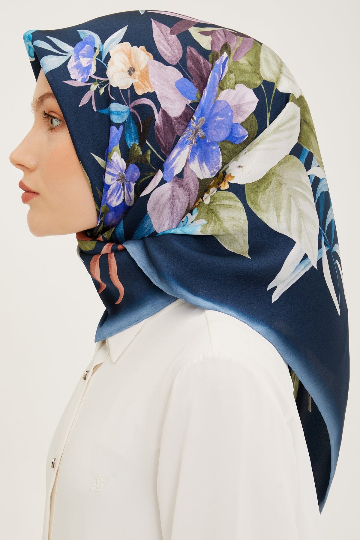 Armine Ayu Floral Silk Scarf #53 Silk Hijabs,Armine Armine 