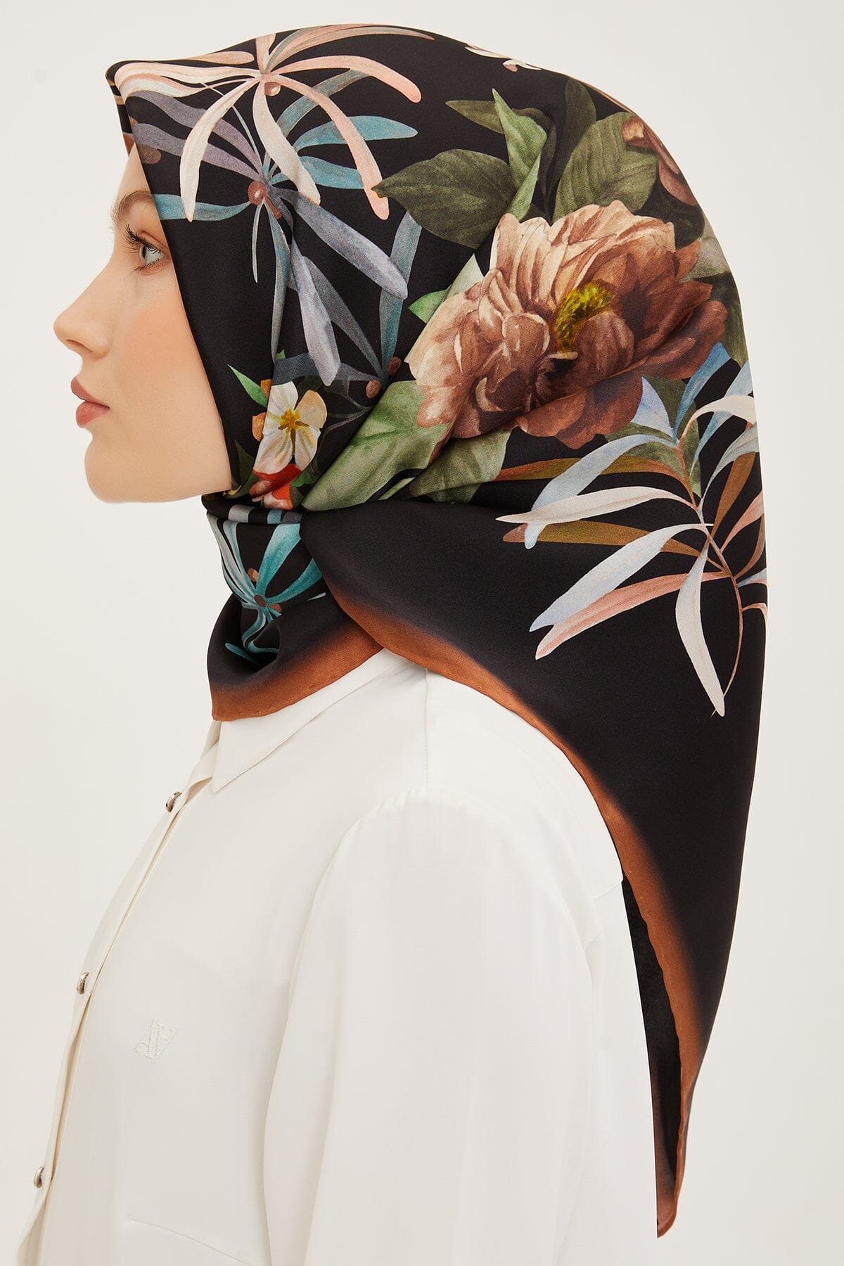 Armine Ayu Floral Silk Scarf #6 Silk Hijabs,Armine Armine 