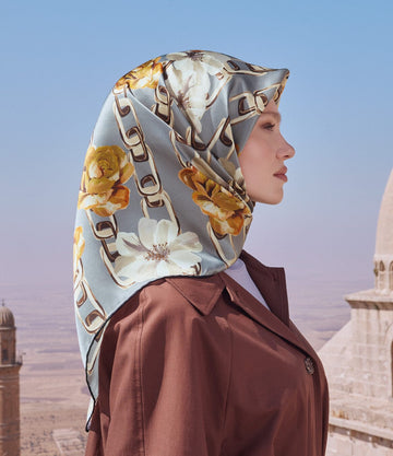 Armine Capella Floral Silk Scarf #1 Silk Hijabs,Armine Armine 