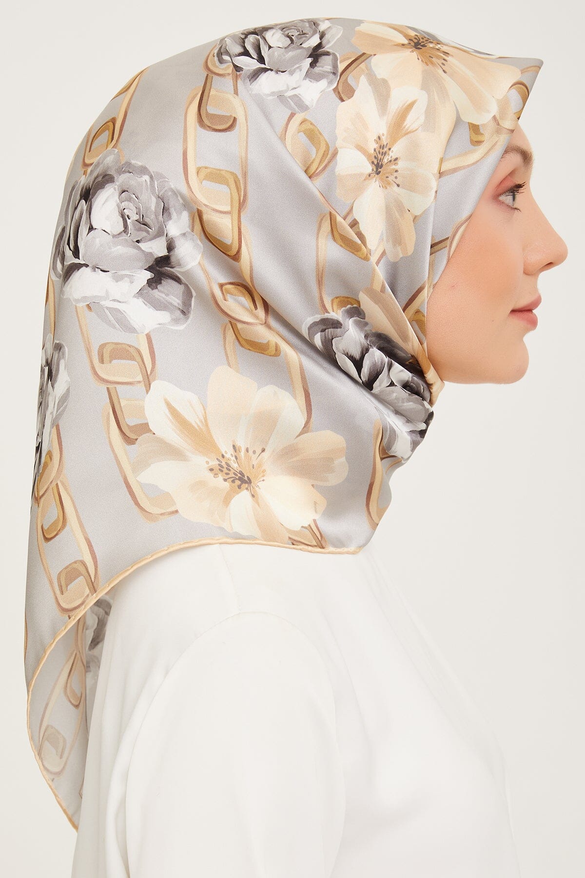 Armine Capella Floral Silk Scarf #19 Silk Hijabs,Armine Armine 