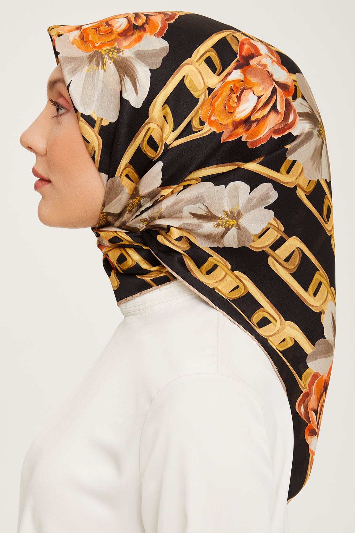Armine Capella Floral Silk Scarf #2 Silk Hijabs,Armine Armine 