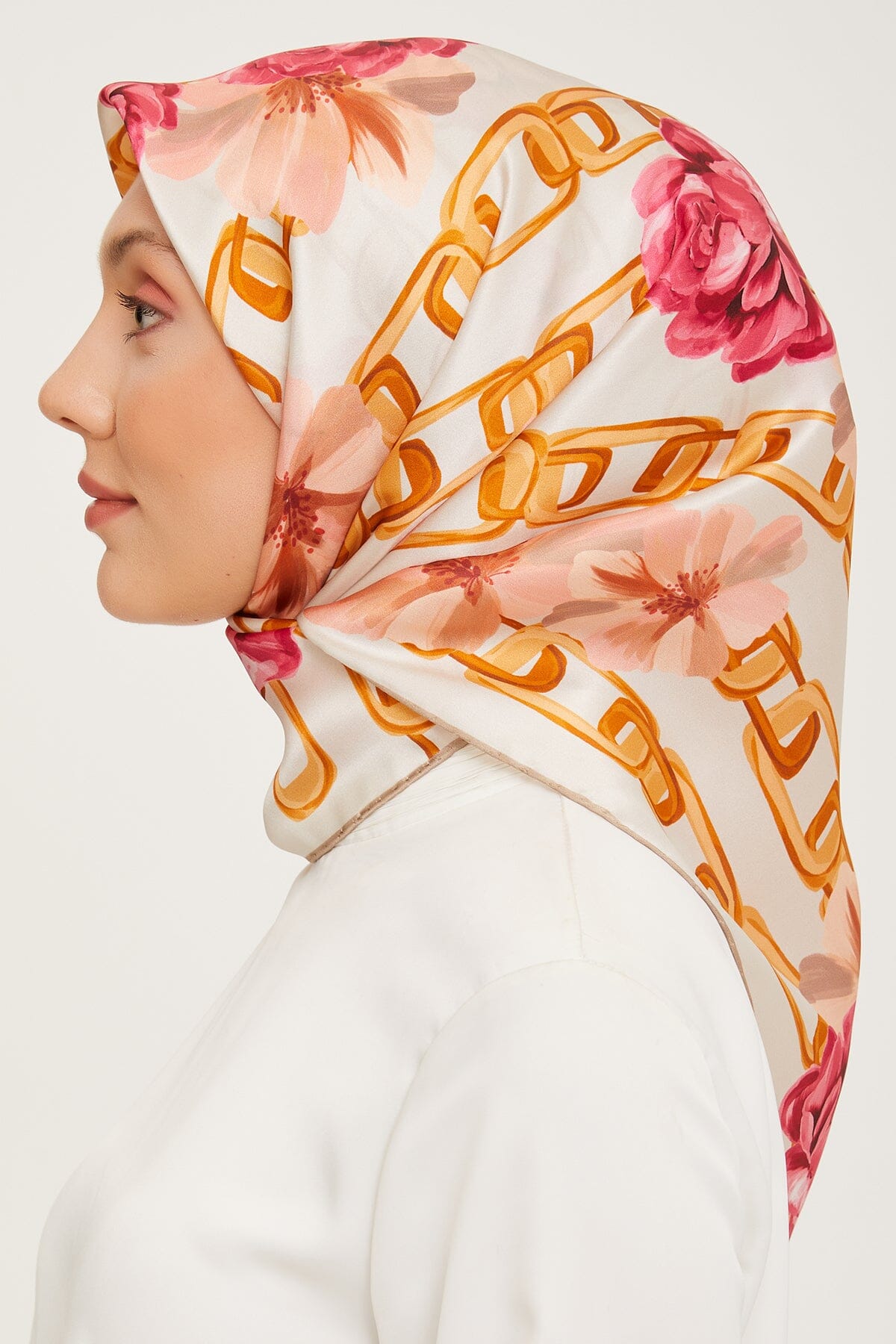Armine Capella Floral Silk Scarf #55 Silk Hijabs,Armine Armine 