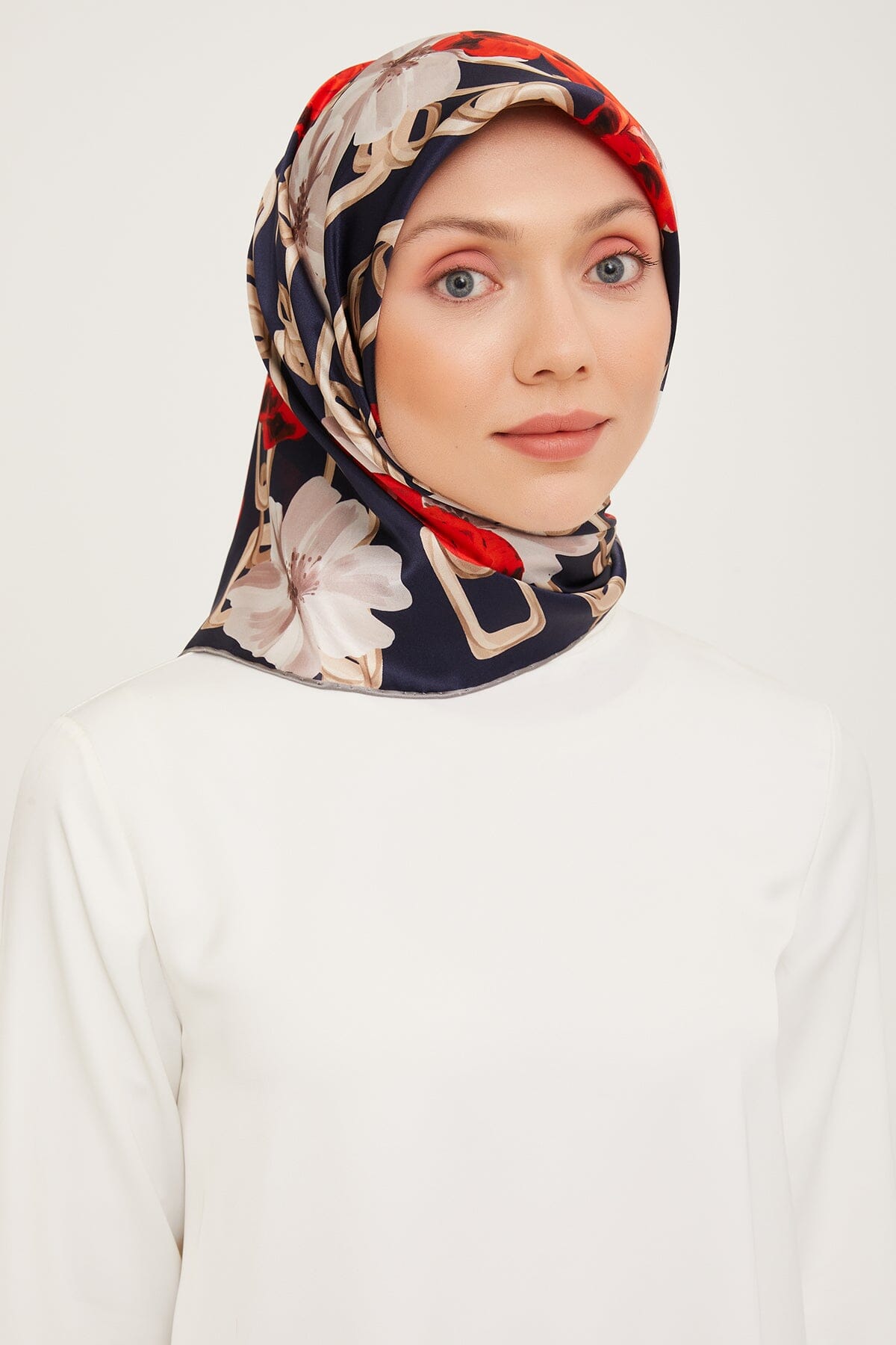 Armine Capella Floral Silk Scarf #57 Silk Hijabs,Armine Armine 