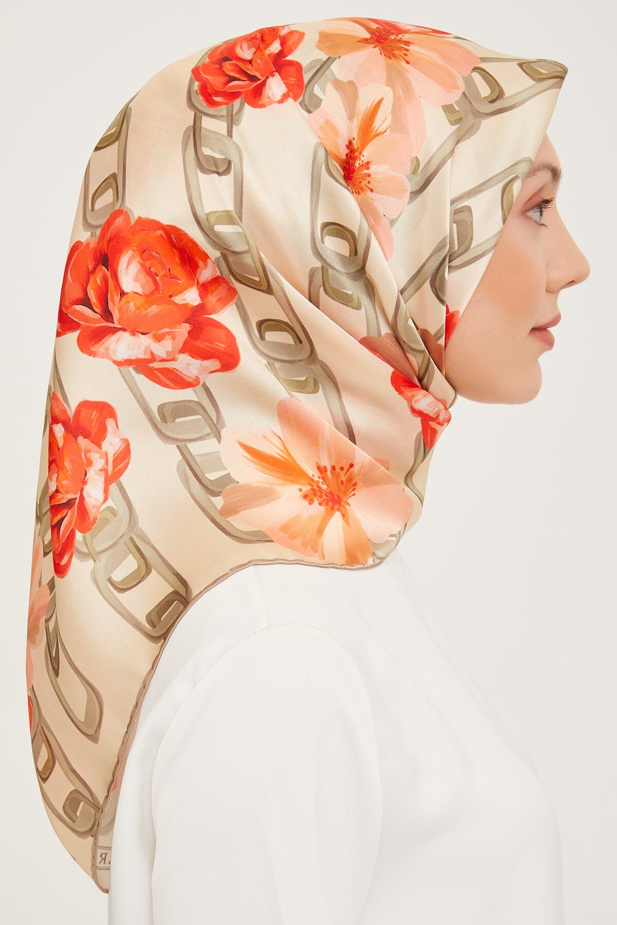 Armine Capella Floral Silk Scarf #9 Silk Hijabs,Armine Armine 