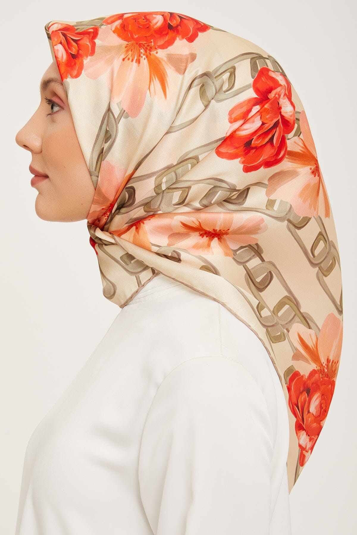 Armine Capella Floral Silk Scarf #9 Silk Hijabs,Armine Armine 