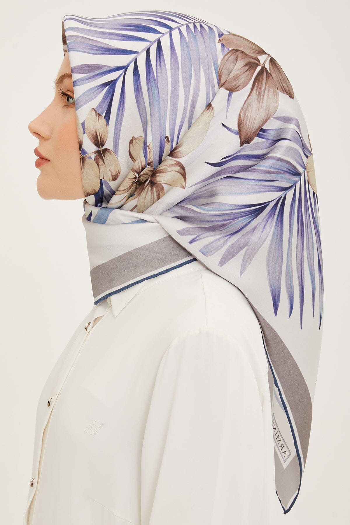 Armine Claris Floral Silk Scarf #31 Silk Hijabs,Armine Armine 