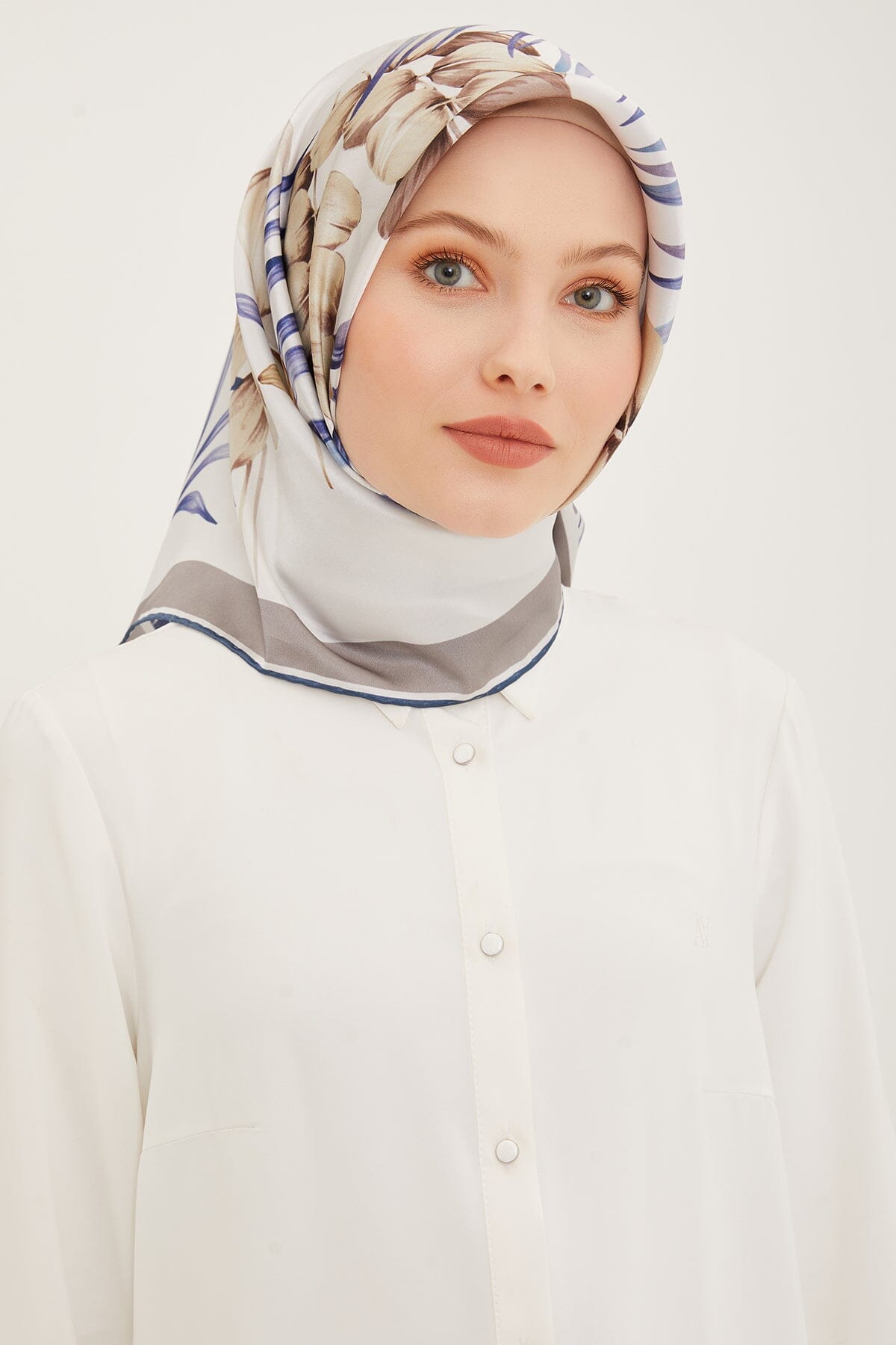 Armine Claris Floral Silk Scarf #31 Silk Hijabs,Armine Armine 