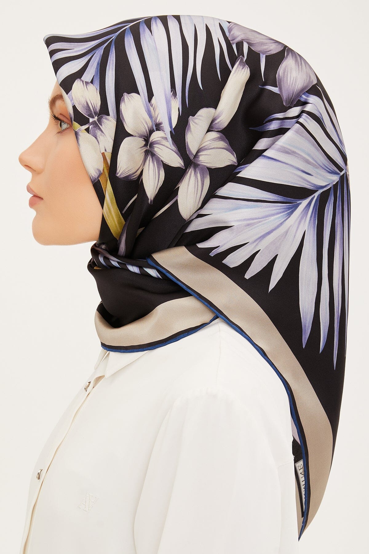 Armine Claris Floral Silk Scarf #33 Silk Hijabs,Armine Armine 