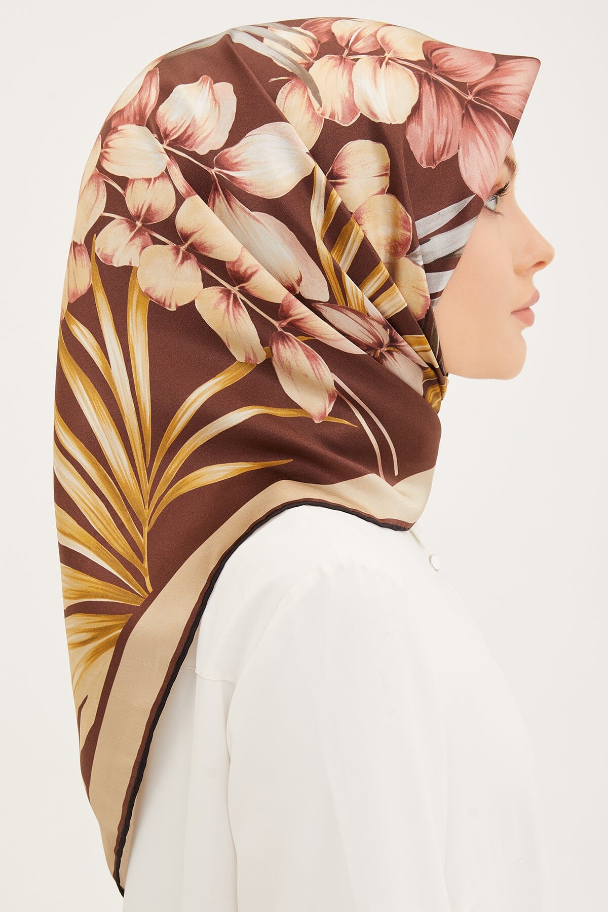 Armine Claris Floral Silk Scarf #34 Silk Hijabs,Armine Armine 