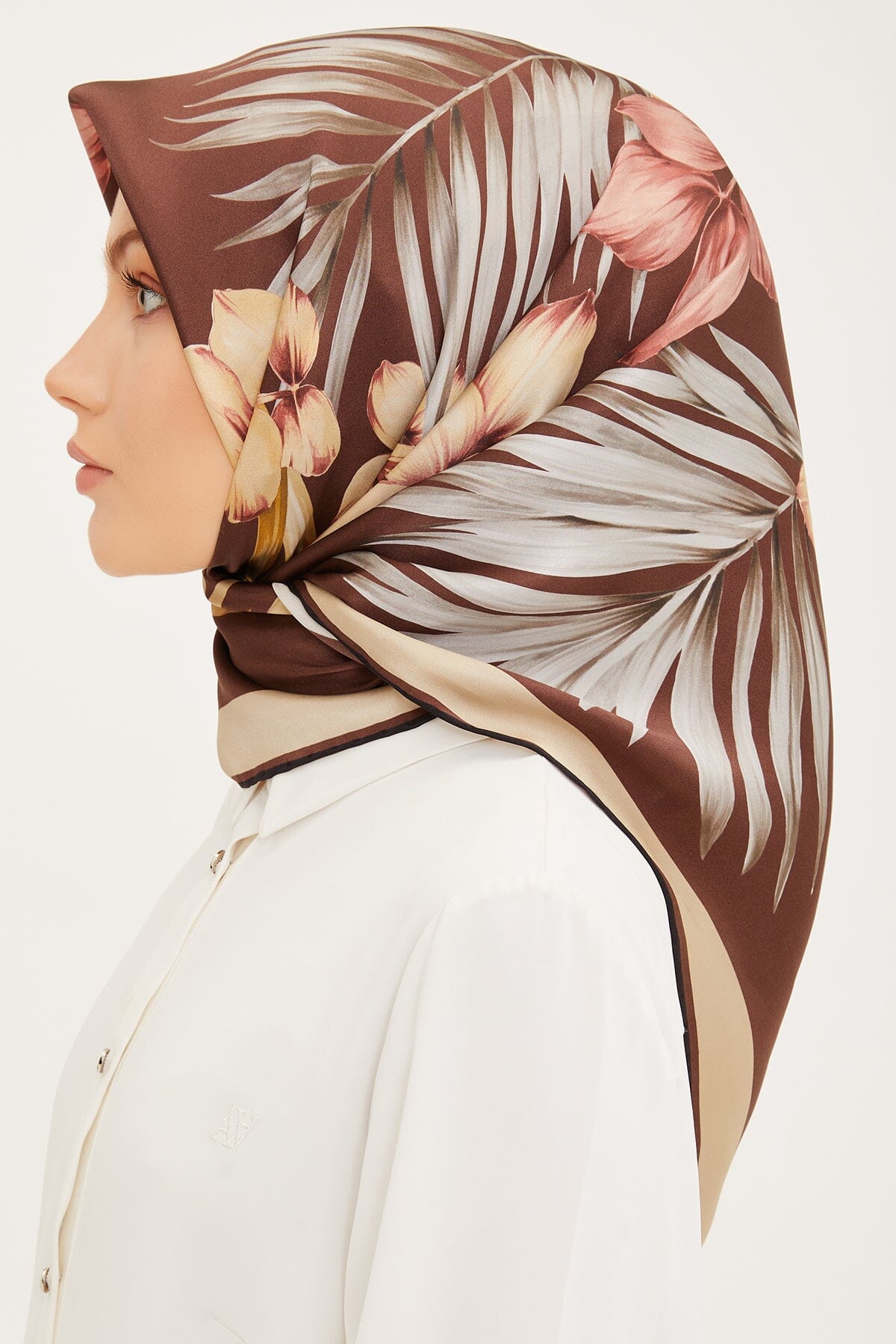 Armine Claris Floral Silk Scarf #34 Silk Hijabs,Armine Armine 