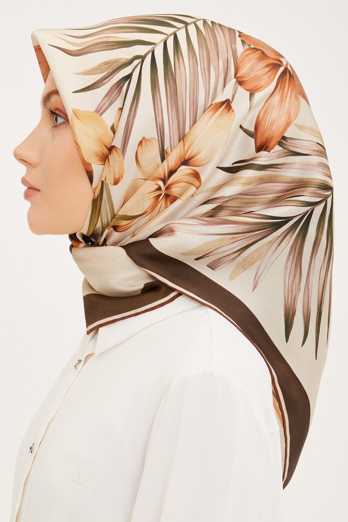 Armine Claris Floral Silk Scarf #50 Silk Hijabs,Armine Armine 