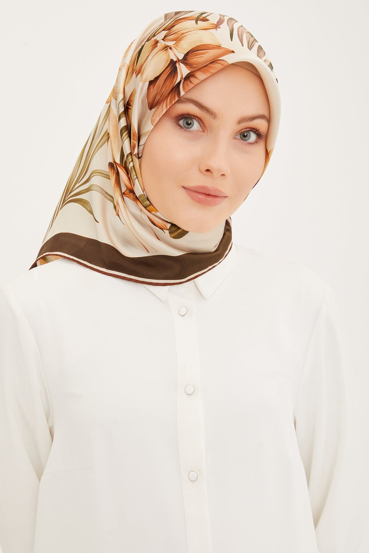 Armine Claris Floral Silk Scarf #50 Silk Hijabs,Armine Armine 