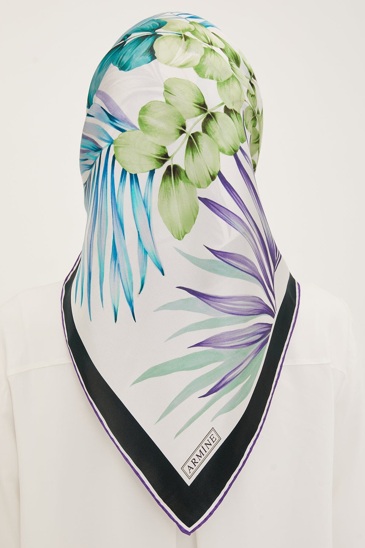 Armine Claris Floral Silk Scarf #51 Silk Hijabs,Armine Armine 