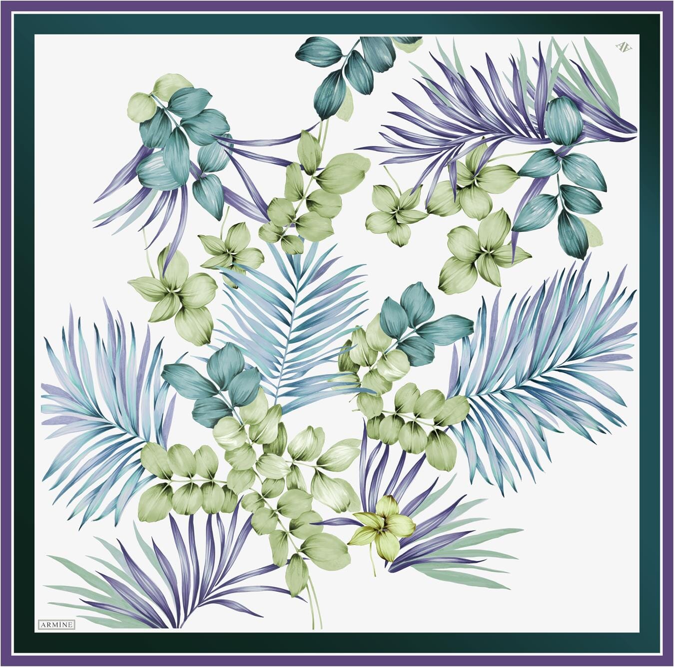 Armine Claris Floral Silk Scarf #51 Silk Hijabs,Armine Armine 