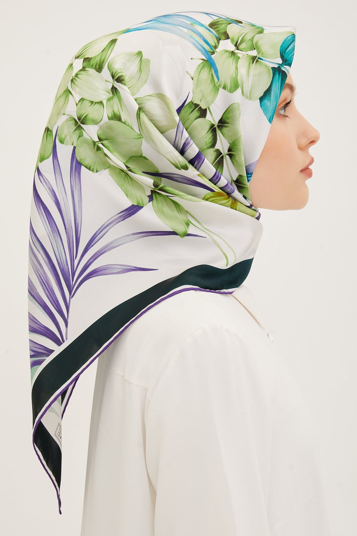 Armine Claris Floral Silk Scarf #51 Silk Hijabs,Armine Armine 