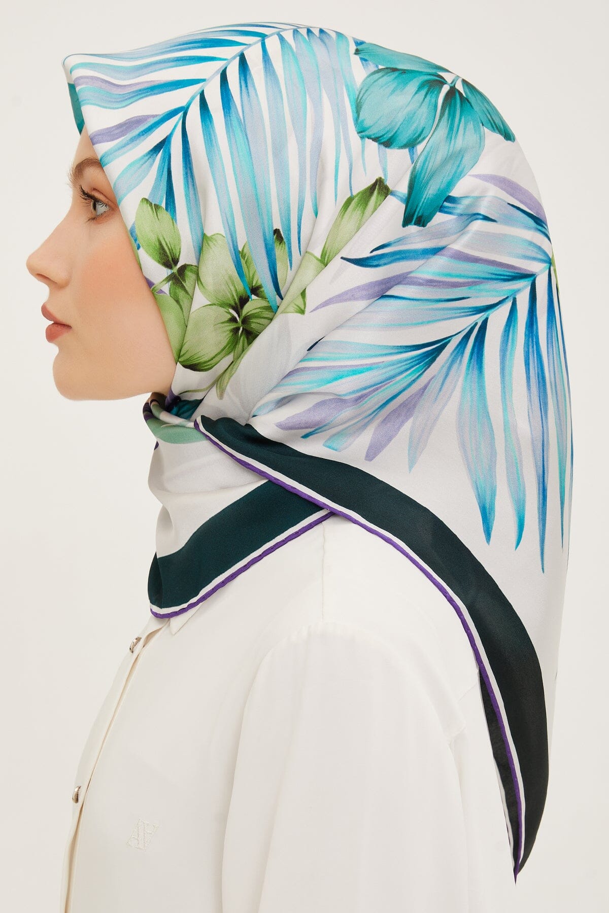 Armine Claris Floral Silk Scarf #51 Silk Hijabs,Armine Armine 
