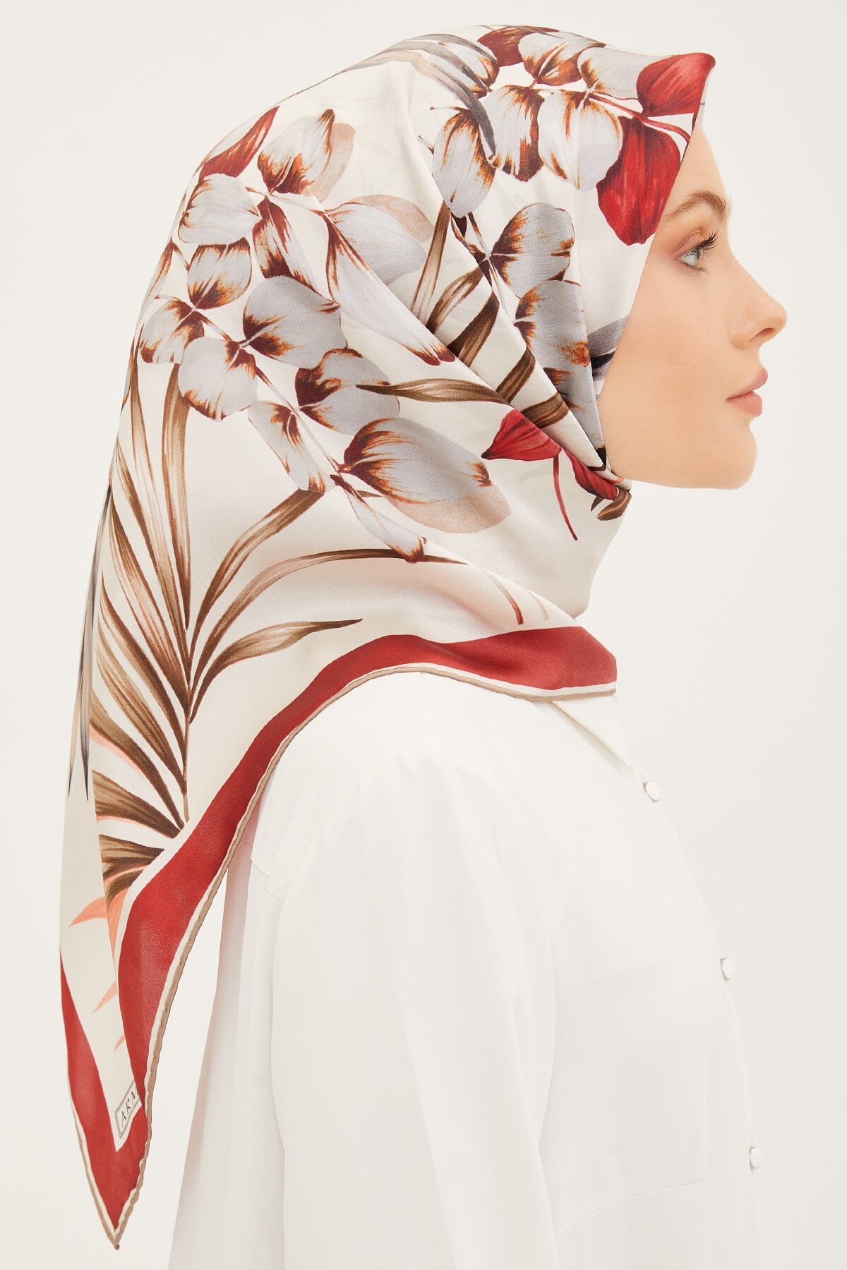 Armine Claris Floral Silk Scarf #6 Silk Hijabs,Armine Armine 