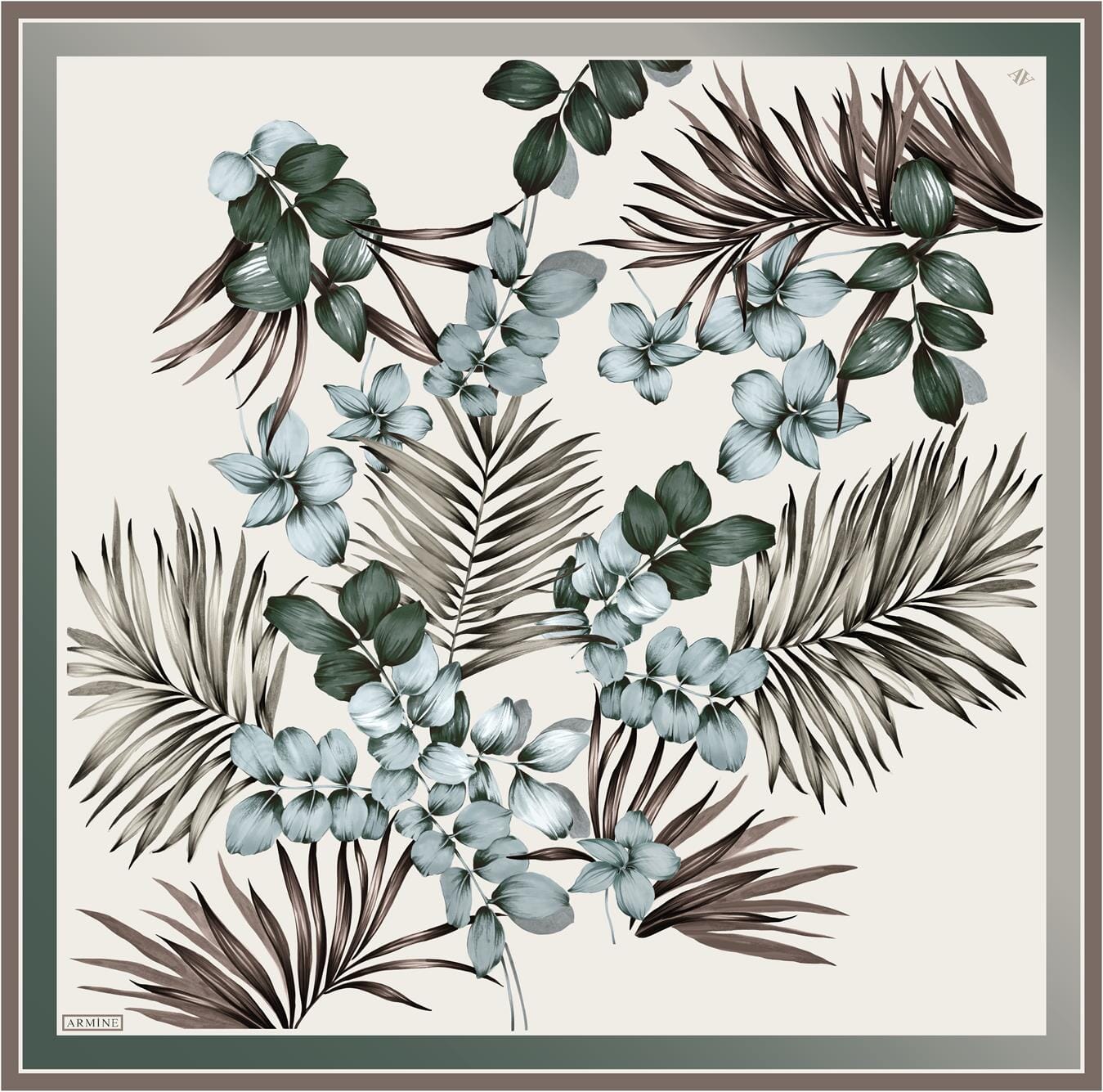 Armine Claris Floral Silk Scarf #7 Silk Hijabs,Armine Armine 