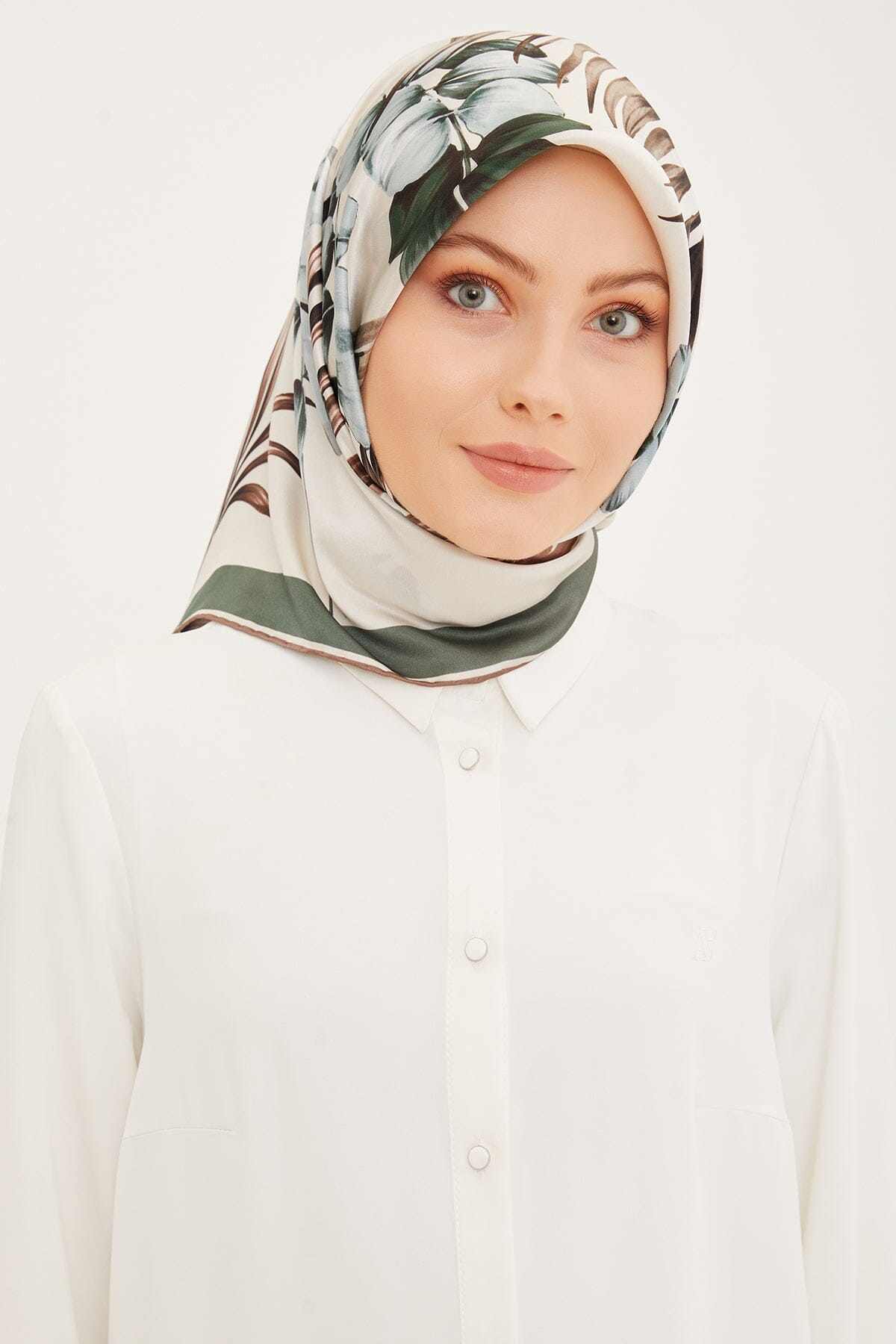 Armine Claris Floral Silk Scarf #7 Silk Hijabs,Armine Armine 