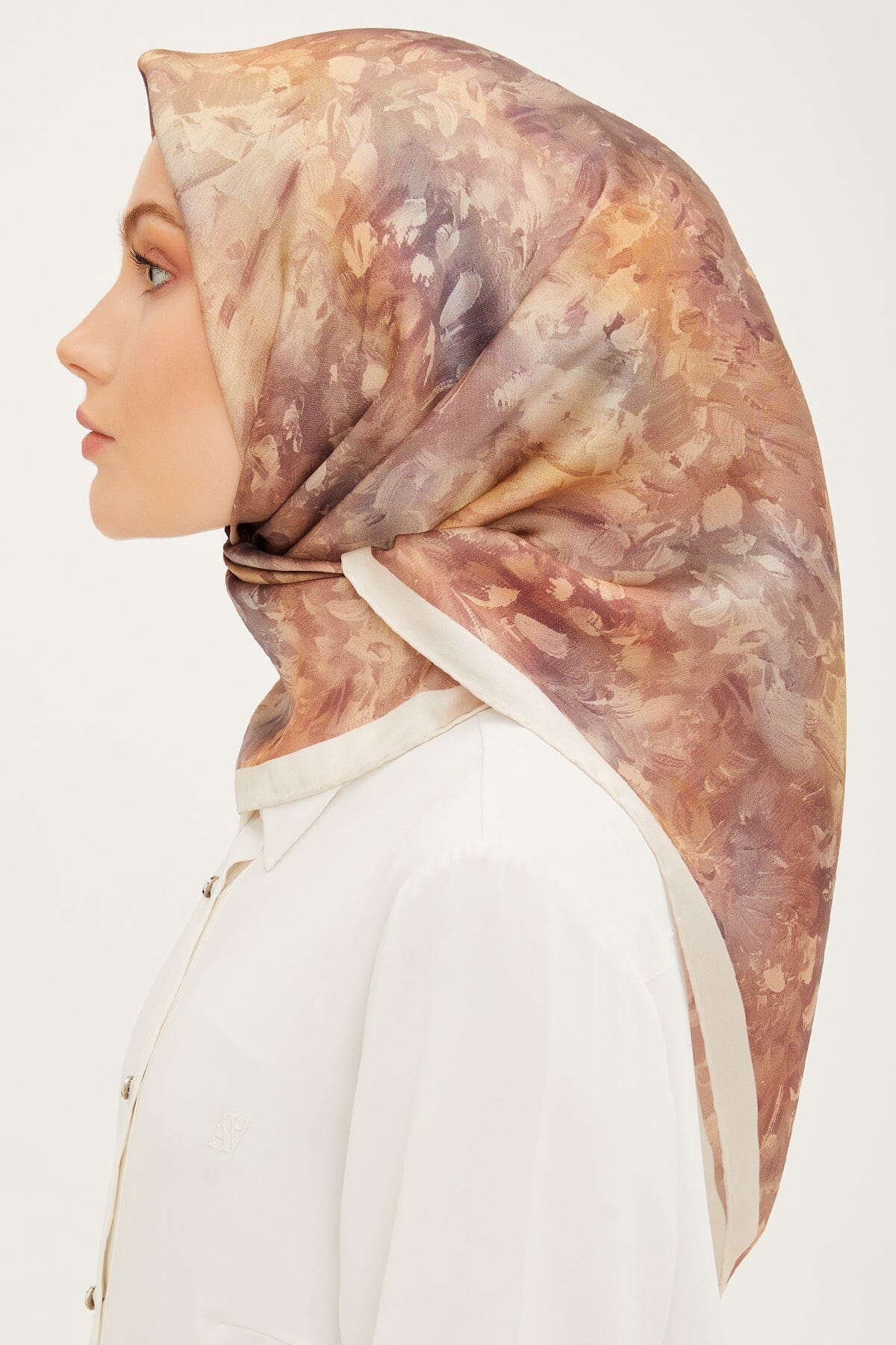 Armine Coffetti Silk Twill Scarf #38 Silk Hijabs,Armine Armine 