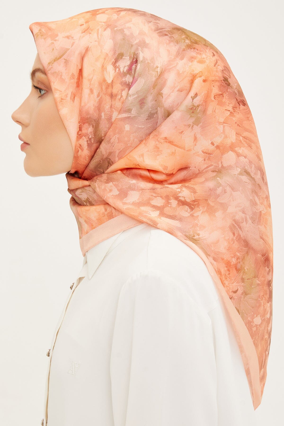 Armine Coffetti Silk Twill Scarf #57 Silk Hijabs,Armine Armine 