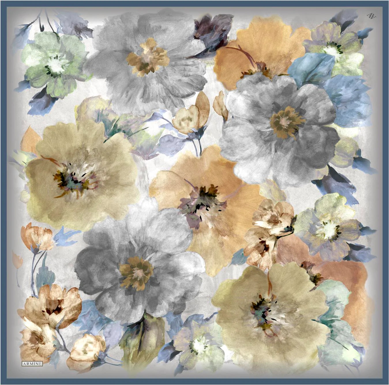 Armine Dreamy Floral Silk Scarf No. 31 Silk Hijabs,Armine Armine 