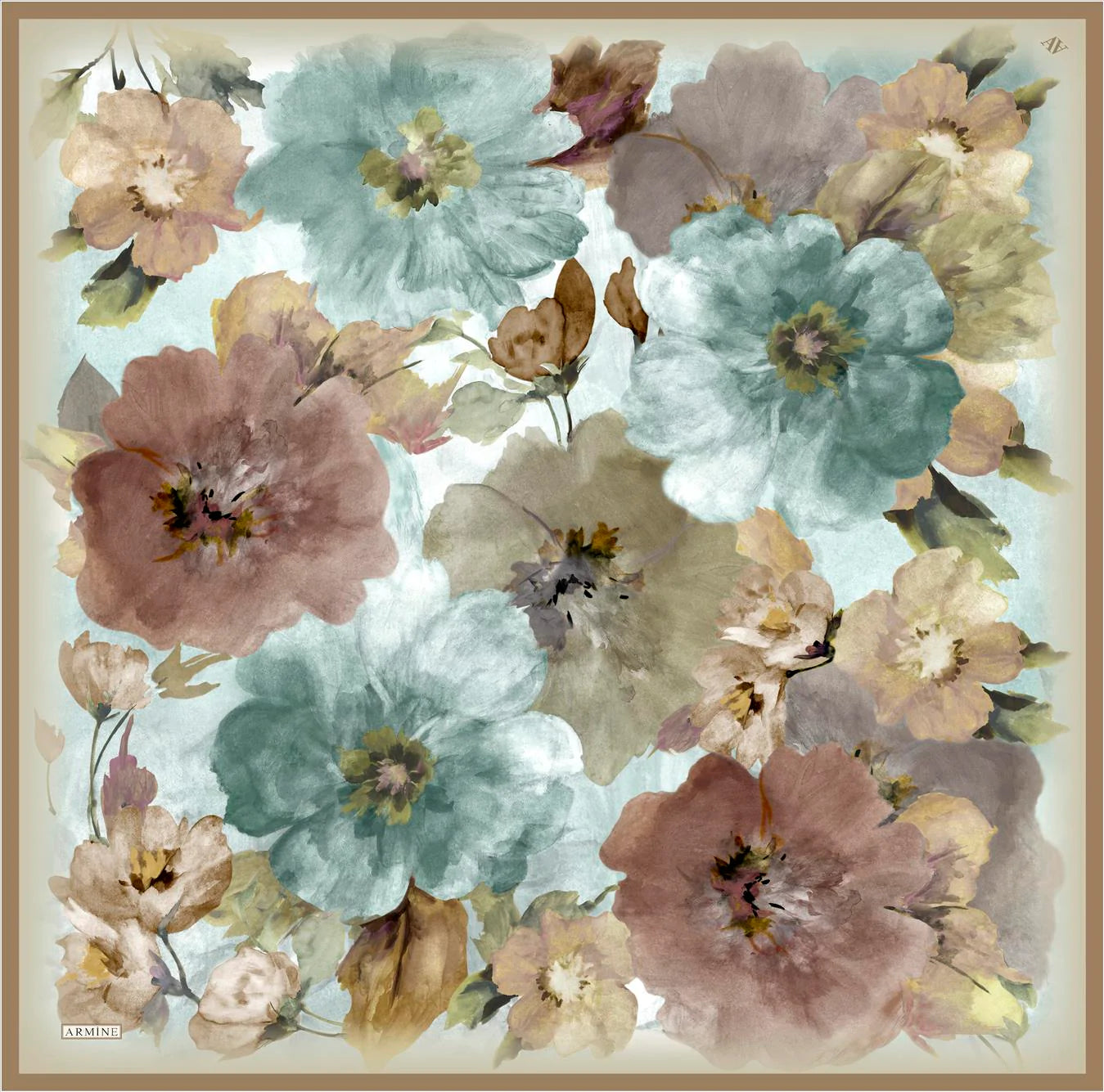 Armine Dreamy Floral Silk Scarf No. 33 Silk Hijabs,Armine Armine 