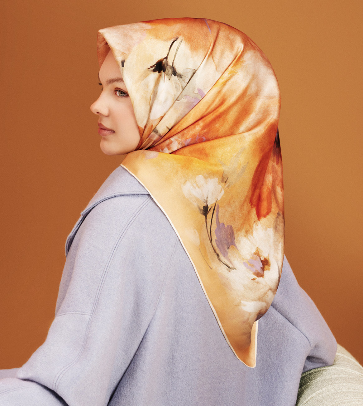 Armine Dreamy Floral Silk Scarf No. 9 Silk Hijabs,Armine Armine 