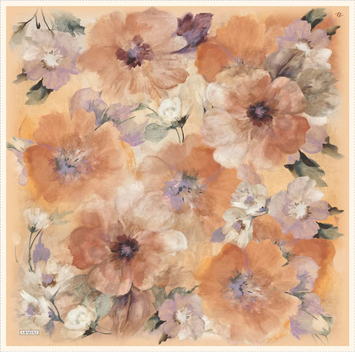 Armine Dreamy Floral Silk Scarf No. 9 Silk Hijabs,Armine Armine 