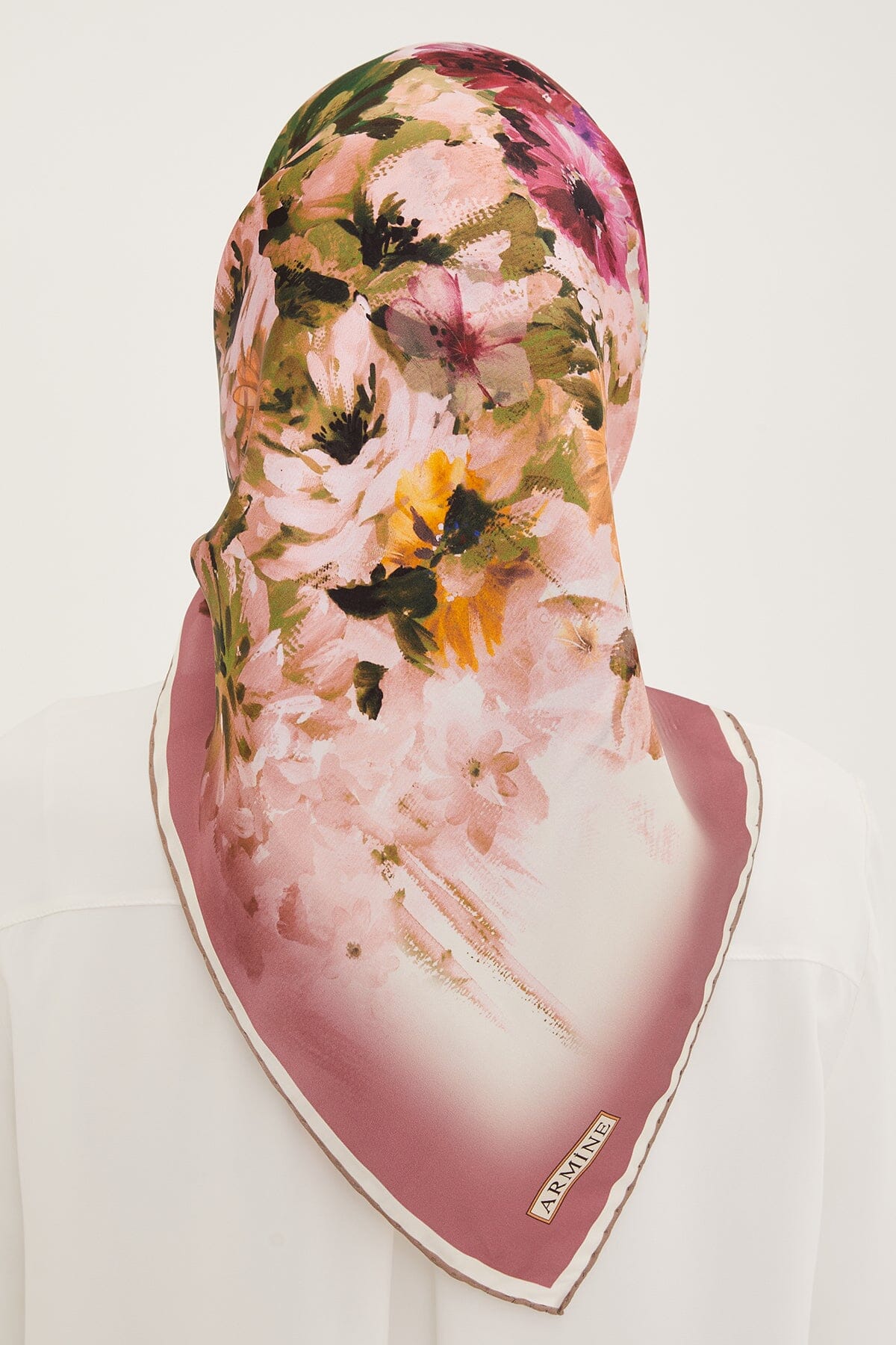 Armine Estella Floral Silk Scarf #1 Silk Hijabs,Armine Armine 