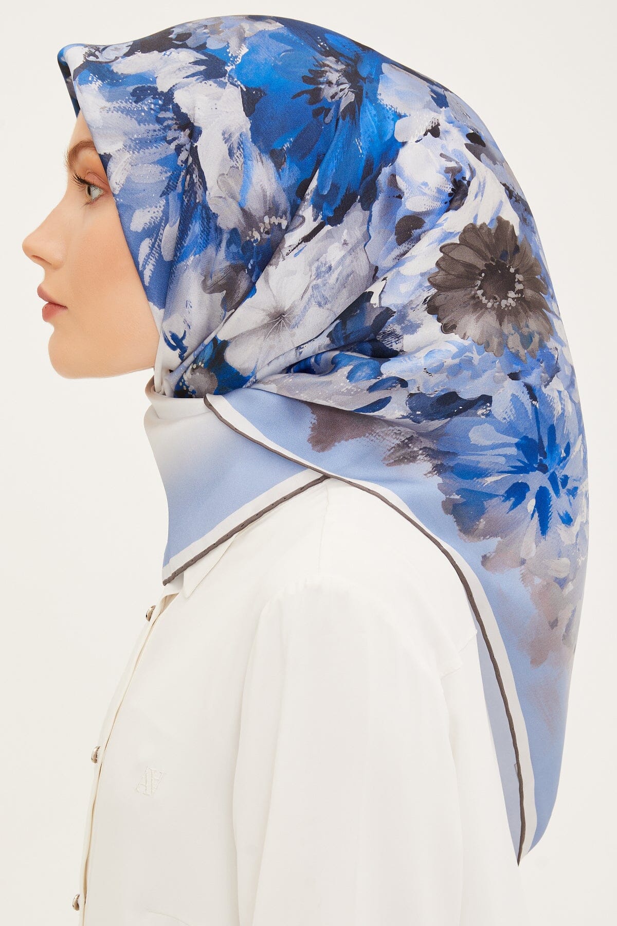 Armine Estella Floral Silk Scarf #2 Silk Hijabs,Armine Armine 