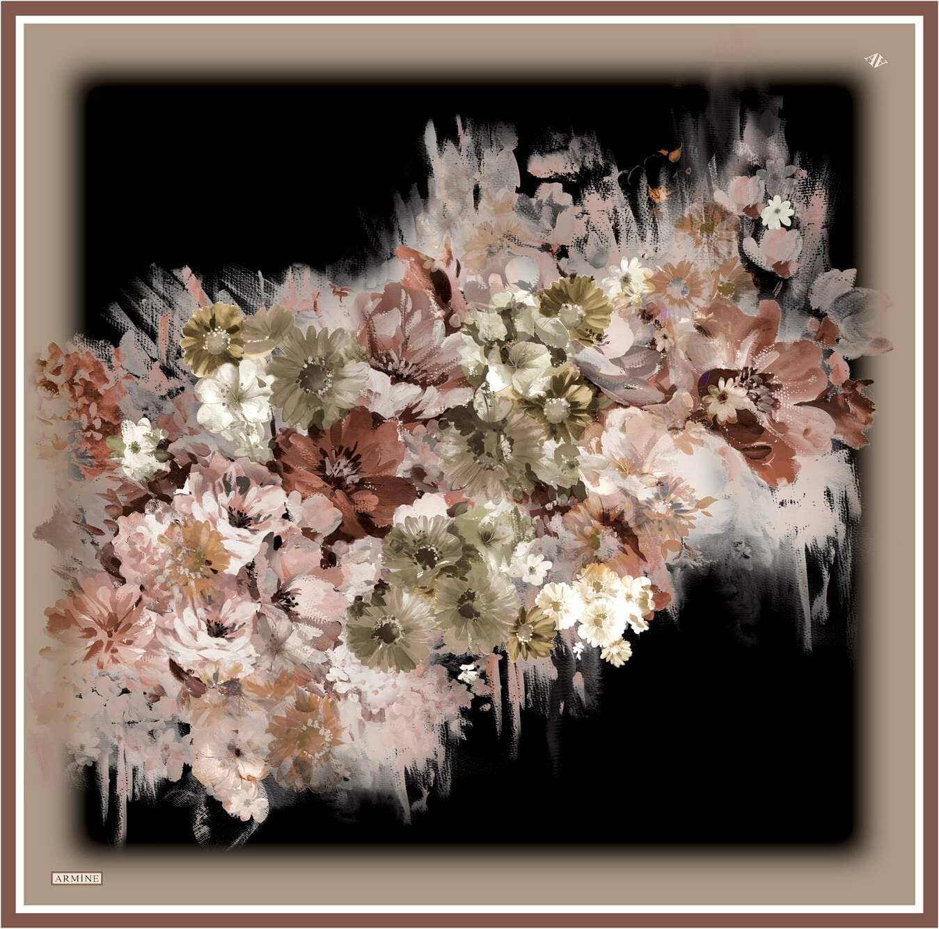 Armine Estella Floral Silk Scarf #3 Silk Hijabs,Armine Armine 