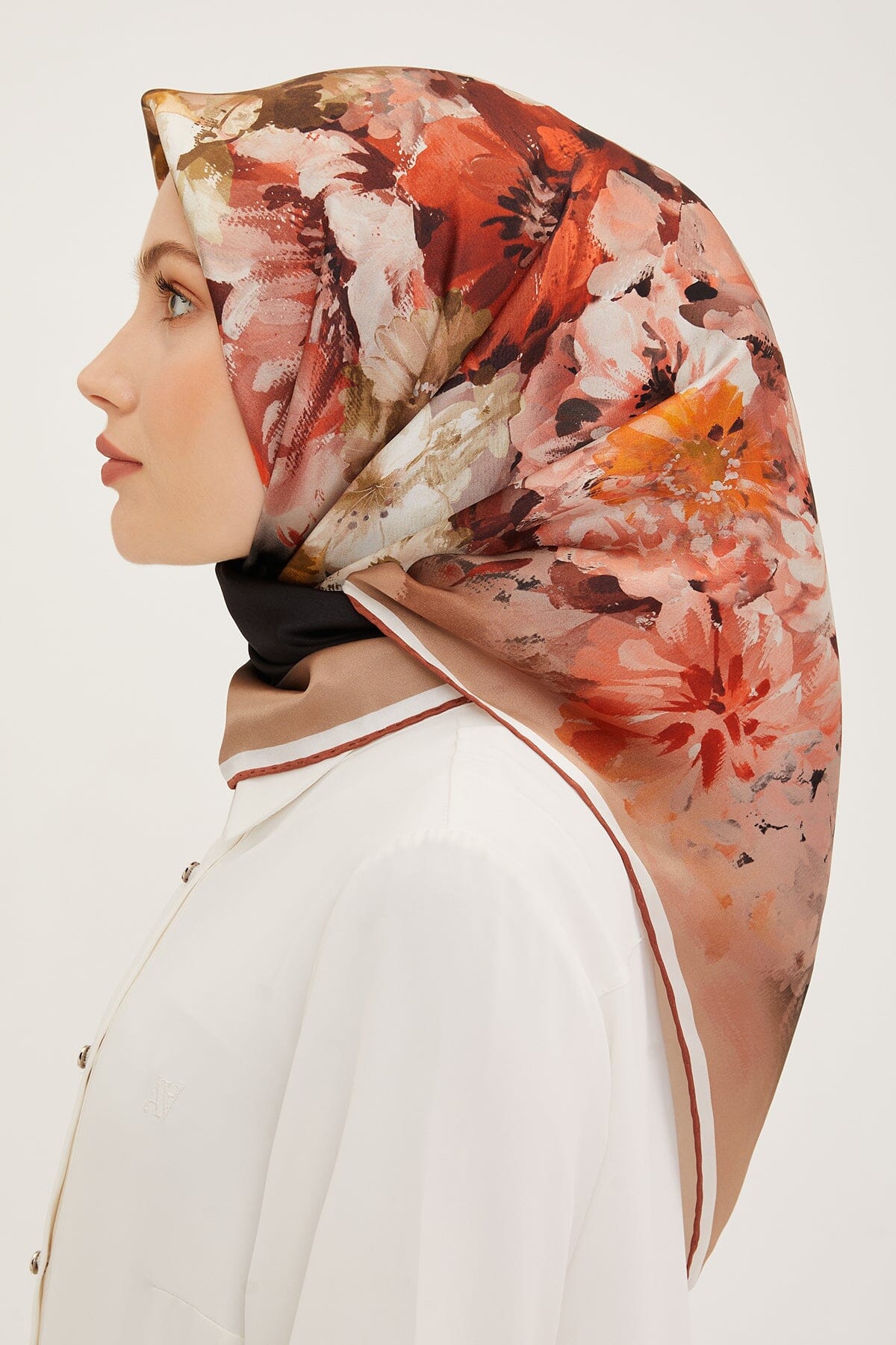 Armine Estella Floral Silk Scarf #3 Silk Hijabs,Armine Armine 