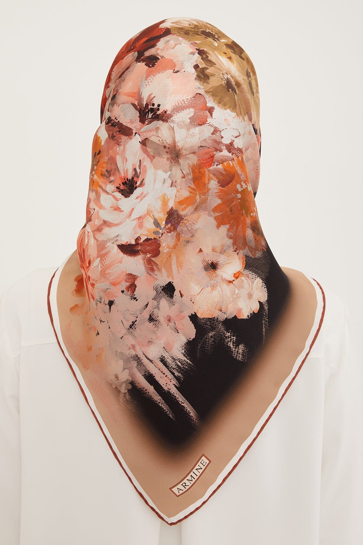Armine Estella Floral Silk Scarf #3 Silk Hijabs,Armine Armine 